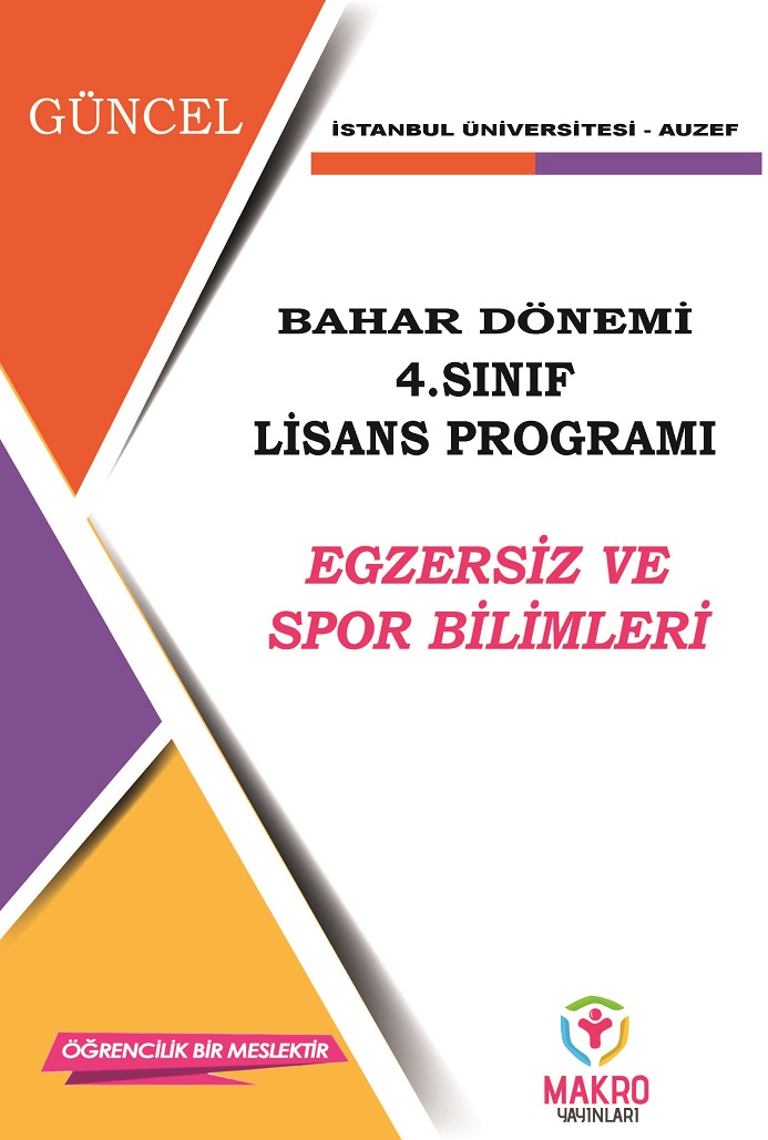 Auzef Egzersiz ve Spor Bilimleri 4. Sınıf (Lisans) Bahar Dönemi