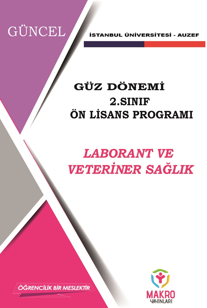 Auzef Laborant ve Veteriner Sağlık 2. Sınıf  (Ön Lisans)  Güz Dönemi 
